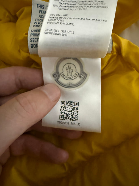 Moncler Cyclope Jacket Size 5 Yellow