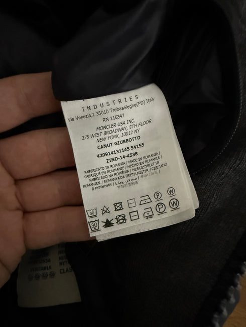 Moncler Canut Jacket Size 2 Navy Blue
