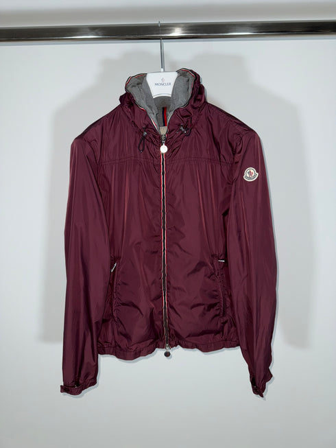 Moncler Urville Jacket Size 3 Burgundy Red