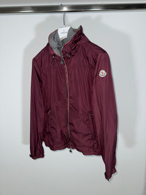 Moncler Urville Jacket Size 3 Burgundy Red