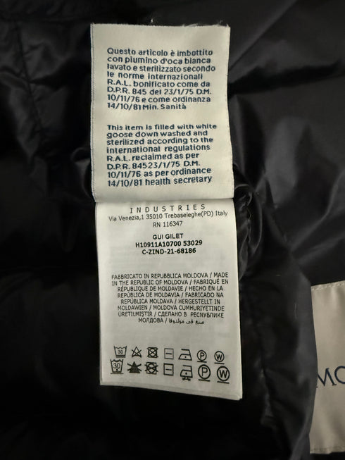 Moncler Gui Gilet Size 2 Black