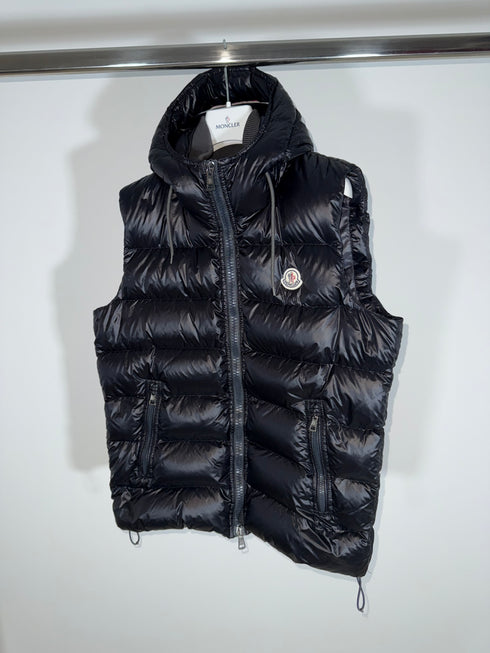 Moncler Bartholome Gilet Vest Size 4 Black