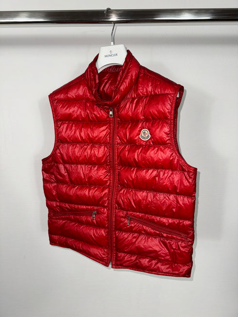 Moncler Gui Gilet vest size 2 red
