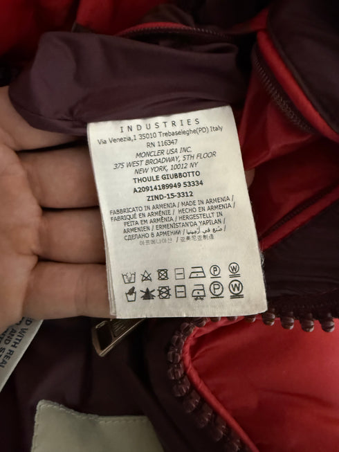 Moncler Thoule Jacket Size 3 Red