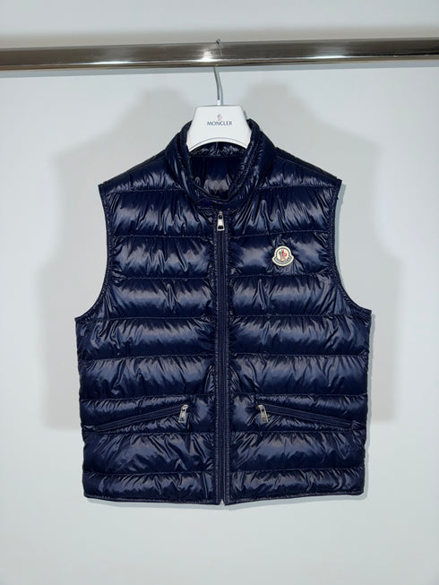Moncler Gui Gilet Size 2 Navy Blue