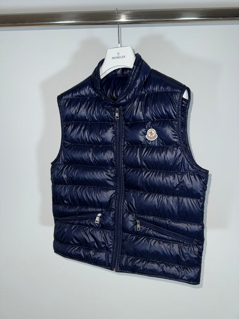 Moncler Gui Gilet Size 2 Navy Blue