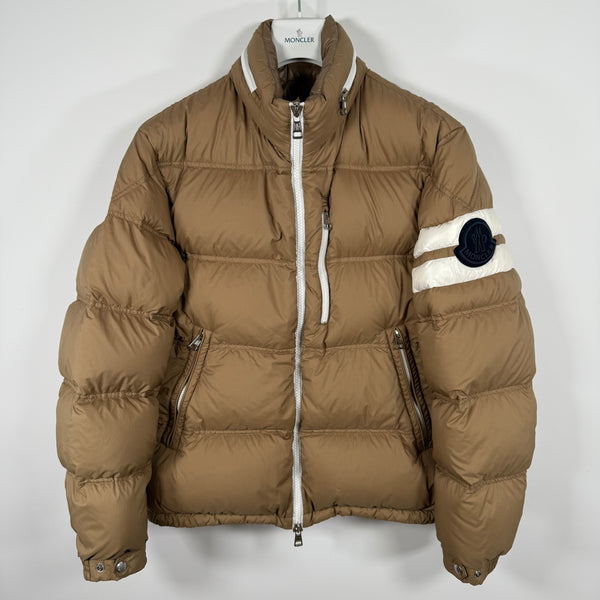 Moncler Delaume Men’s Jacket - Size 3 (M/L) - Brown / Beige