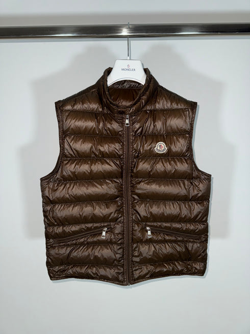 Moncler Gui Gilet Size 2 Brown