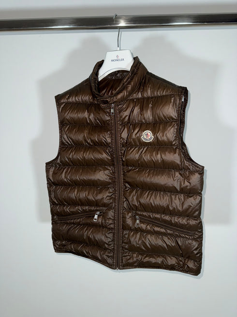 Moncler Gui Gilet Size 2 Brown