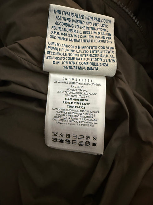 Moncler Blais Jacket Size 2 Khaki Green