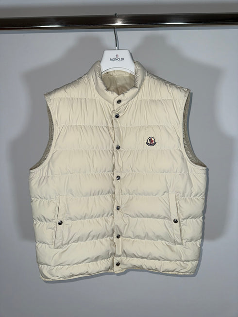 Moncler Febe Gilet Size 3 Cream White