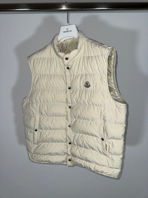Moncler Febe Gilet Size 3 Cream White