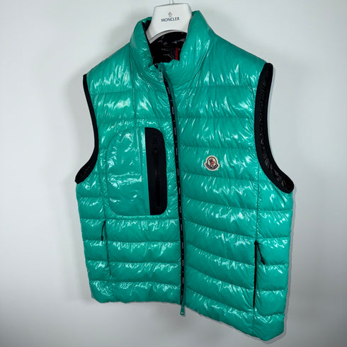 Moncler Usedom Men’s Gilet - Size 2 (S) - Turquoise