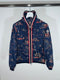 Moncler Anton Jacket Size 1 Blue Palm Print