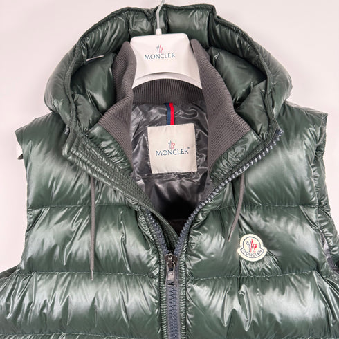 Moncler Bartholome Men’s Gilet - Size 3 (M) - Dark Green