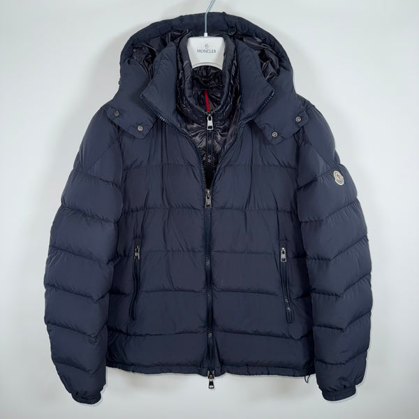 Moncler Brique Men’s Jacket - Size 5 (XL) - Navy Blue