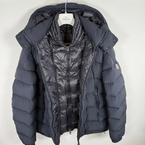 Moncler Brique Men’s Jacket - Size 5 (XL) - Navy Blue