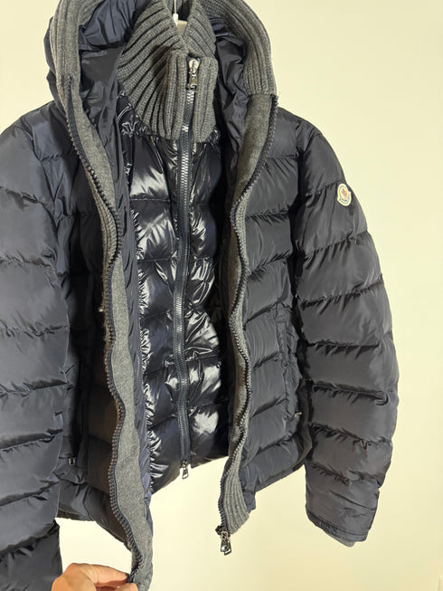 Moncler Canut Jacket Size 4 Navy Blue