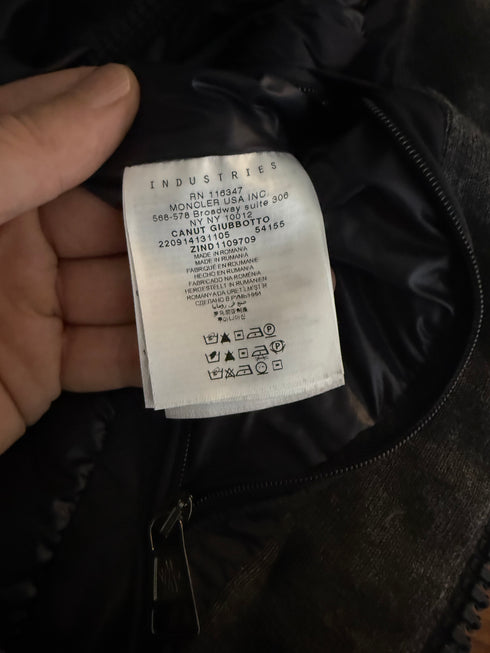 Moncler Canut Jacket Size 4 Navy Blue