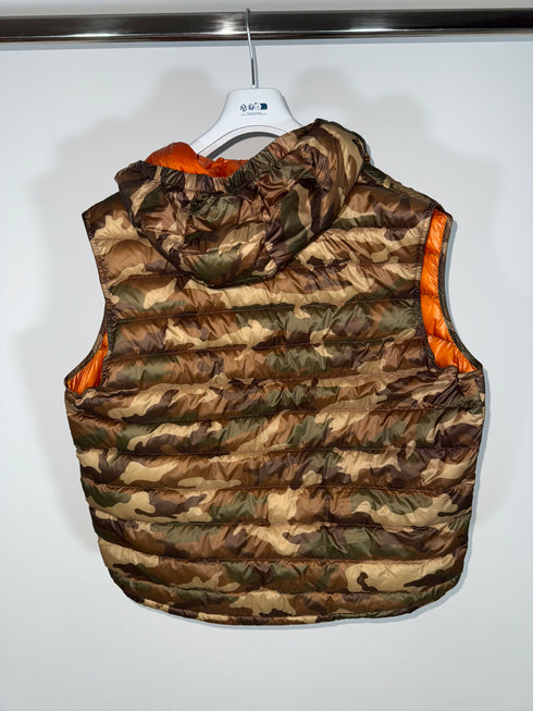 Moncler Patrick Gilet Size 6 Camo Brown