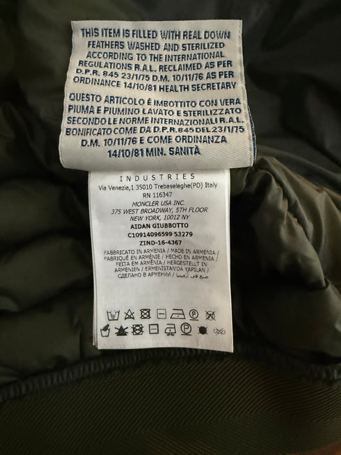 Moncler Aidan Jacket Size 2 Olive Green