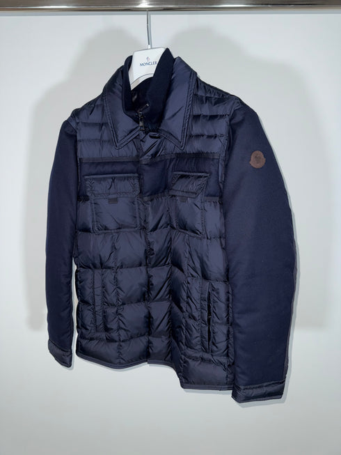 Moncler Blais Jacket Size 4 Navy Blue