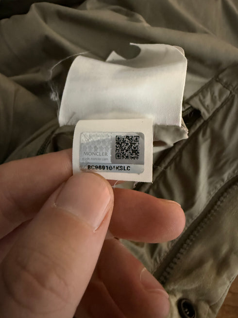 Moncler Nourry Jacket Size 3 Beige Suede