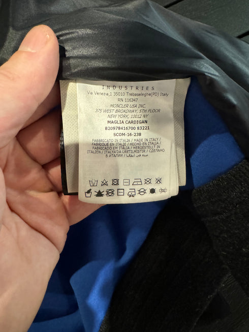 Moncler Grenoble cardigan size M dark grey