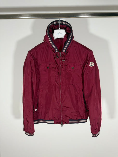 Moncler Jeanclaude Jacket Size 2 Burgundy Red