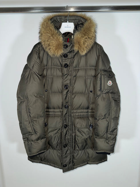 Moncler Affton Jacket Size 6 Olive Green