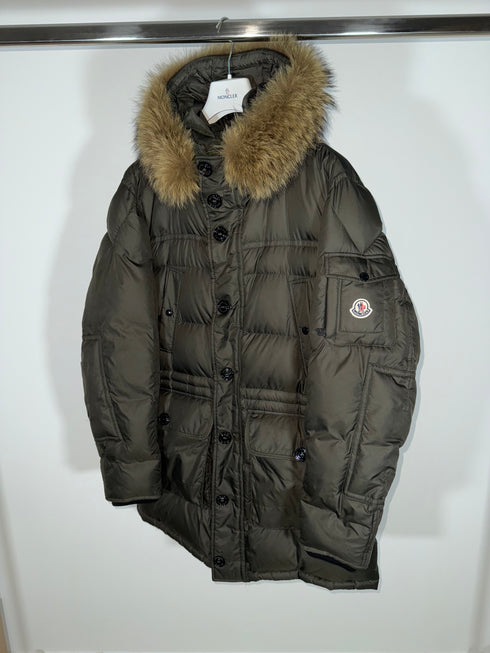Moncler Affton Jacket Size 6 Olive Green