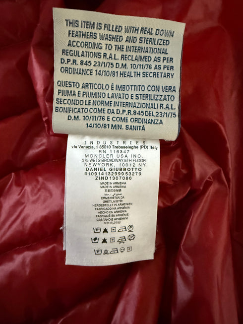 Moncler Daniel Jacket Size 2 Red