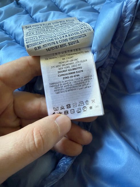 Moncler Douret Jacket Size 2 Baby Blue