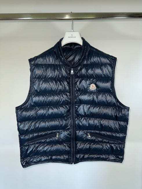 Moncler Gui Gilet Size 7 Navy Blue