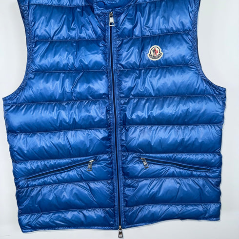 Moncler Gui Men’s Gilet - Size 3 (M) - Blue