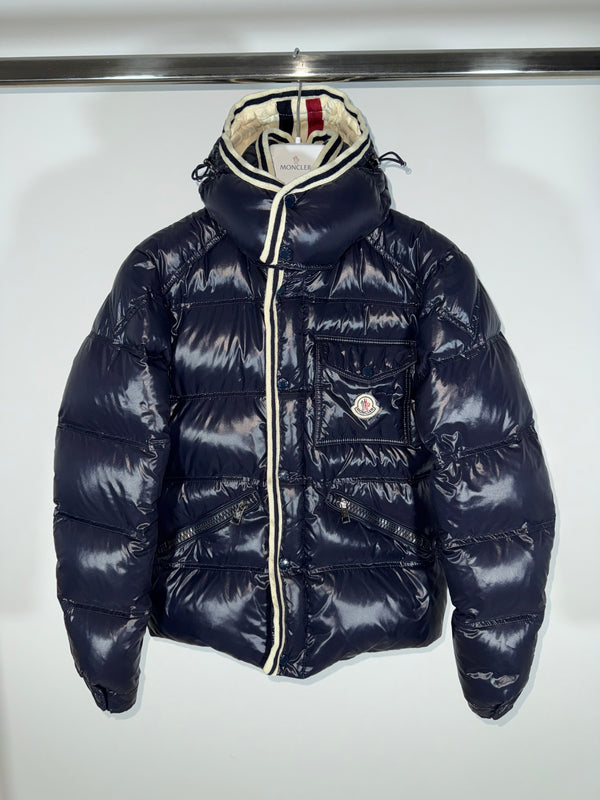 Moncler Branson Jacket Size 2 Navy Blue