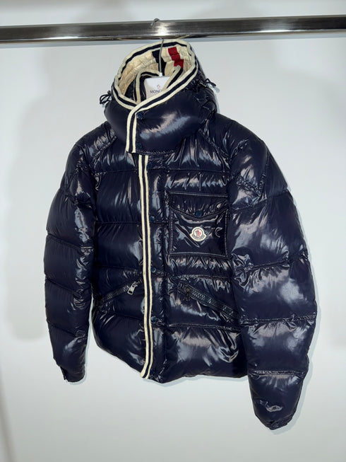 Moncler Branson Jacket Size 2 Navy Blue