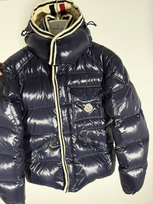 Moncler Branson Jacket Size 2 Navy Blue