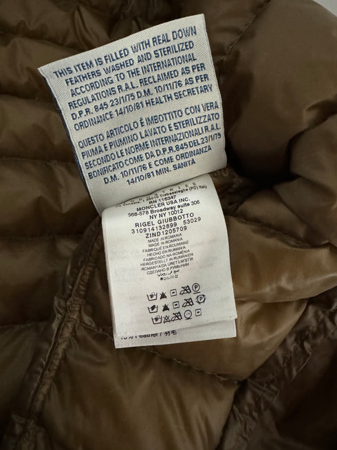 Moncler Rigel Jacket size 7 cognac brown