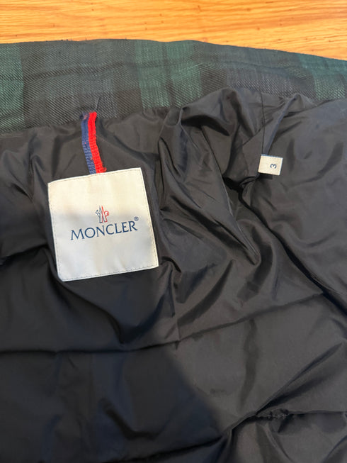 Moncler Chimay Jacket Size 3 Green Tartan