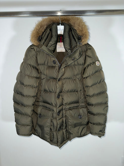 Moncler Cluny Jacket Size 4 Olive Green