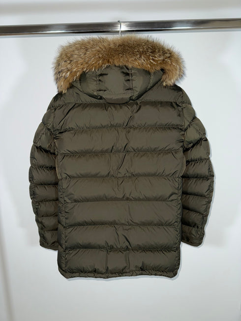 Moncler Cluny Jacket Size 4 Olive Green