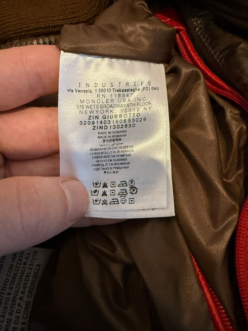 Moncler Zin Jacket Size 2 Red