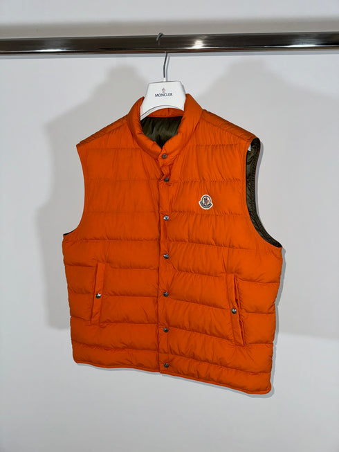 Moncler Febe gilet size 3 orange