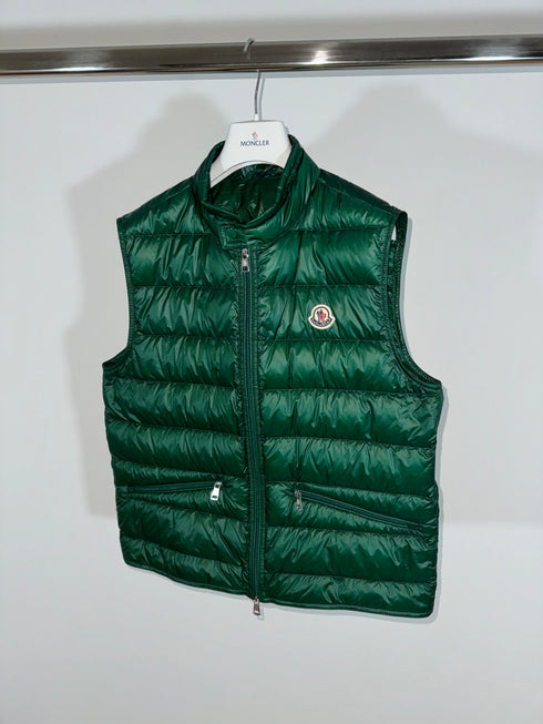 Moncler Gui Gilet size 3 green