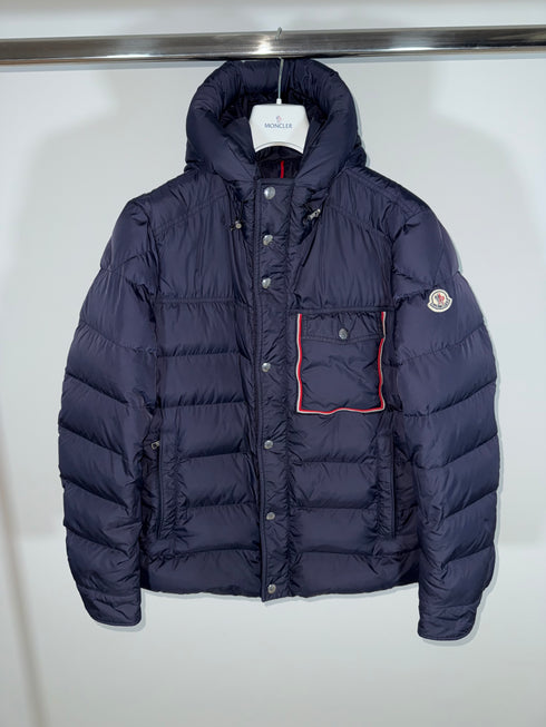 Moncler Prevot Jacket Size 4 Navy Blue