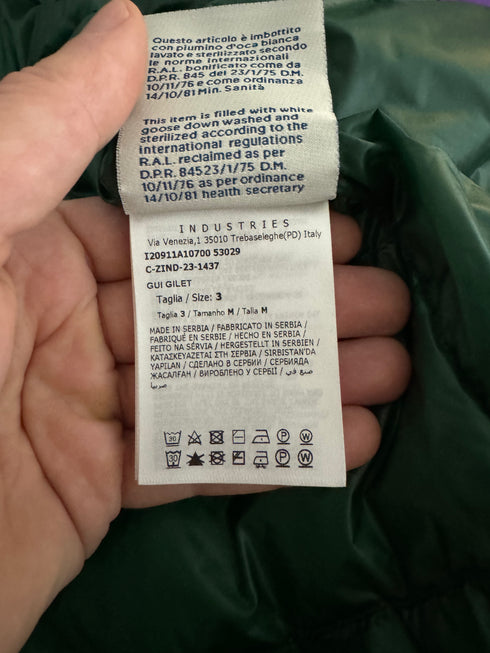 Moncler Gui Gilet size 3 green