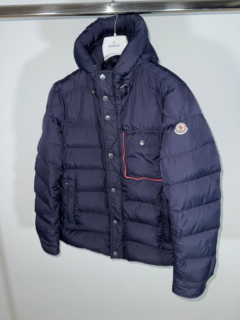 Moncler Prevot Jacket Size 4 Navy Blue