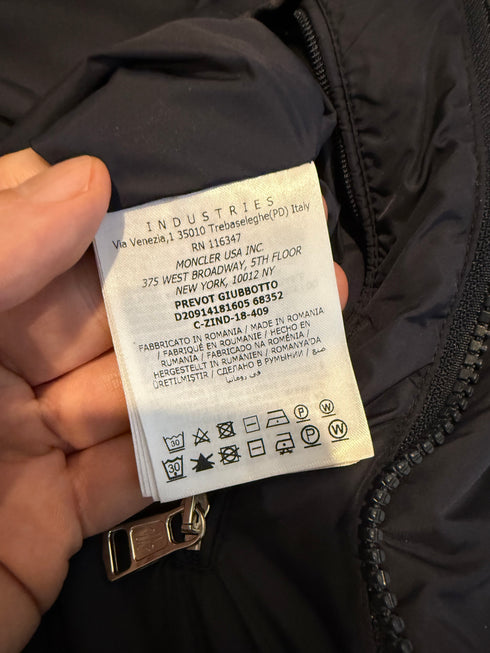Moncler Prevot Jacket Size 4 Navy Blue