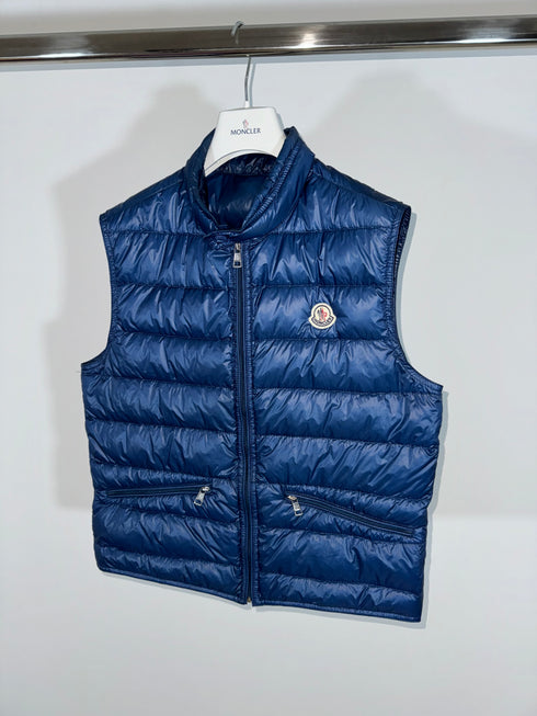 Moncler Gui gilet size 2 blue
